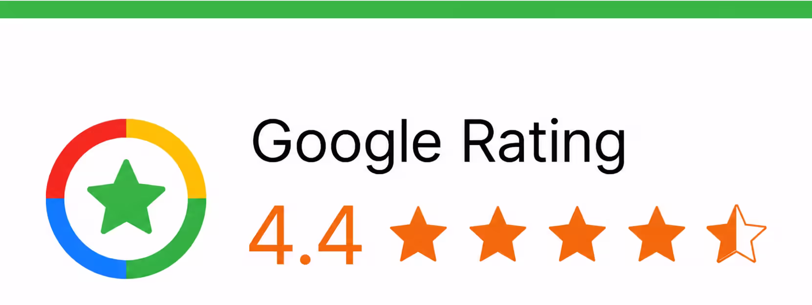 Google Rating 4.3 stars